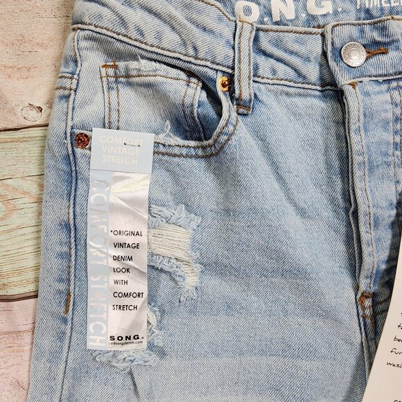 SONG Timeless Fit womens 3/26 Comfort Vintage Stretch Distressed Jeans New - Picture 10 of 12